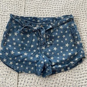 Stars Denim Shorts